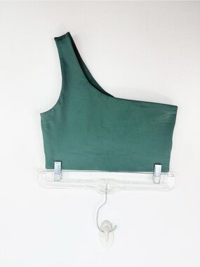 Girlfriend Collective Bianca One Shoulder Green Bra Size Small